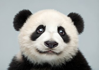 Close-Up Portrait of a Cute Panda