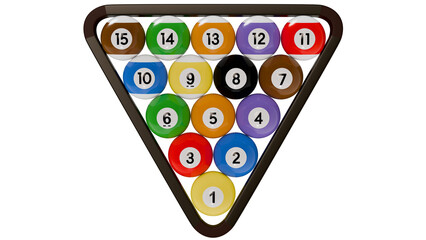 Pool Billiard. American billiards illustration with transparent background. Billiard balls, Bilardo topları