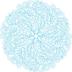 Beautiful flower art and mandala vector design