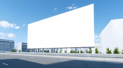 Obraz premium Large Blank Billboard in Urban Setting Ready for Advertisement