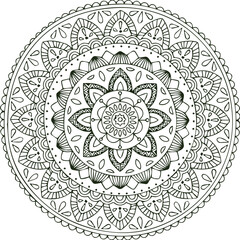 Beautiful flower art and mandala vector design