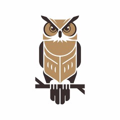 Fototapeta premium Majestic Eurasian Eagle-Owl Logo
