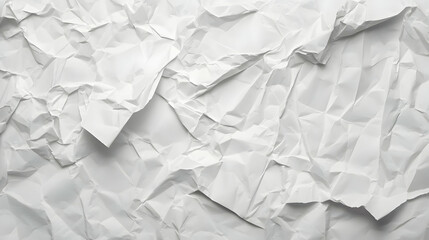 Fototapeta premium Crumpled White Paper Texture Background for Creative Designs