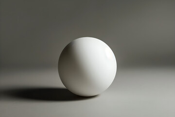 Close-Up View of a Standard White Table Tennis (Ping Pong) Ball in High-Resolution
