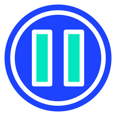 Pause Vector Icon Design Illustration