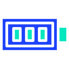 Full Battery Vector Icon Design Illustration