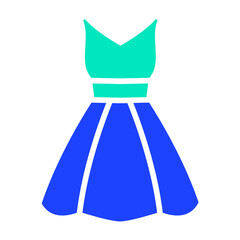 Wedding dress Vector Icon Design Illustration