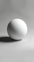 Close-Up View of a Standard White Table Tennis (Ping Pong) Ball in High-Resolution