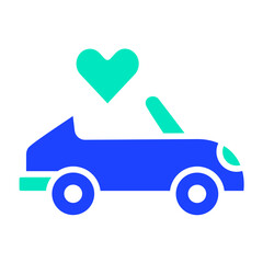 Wedding car Vector Icon Design Illustration