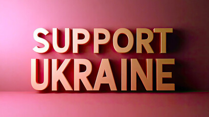 Obraz premium Bold Declaration in Modern Typography Conveys Solidarity With Ukraine in Minimalist Style