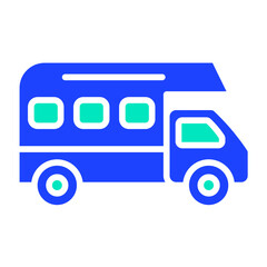 Camper van Vector Icon Design Illustration