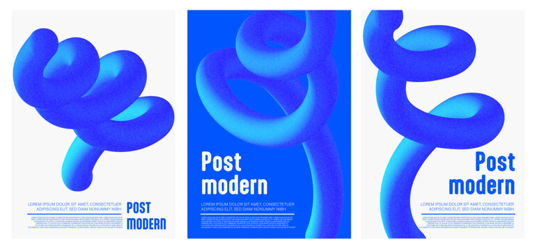 sleek, modern, and dynamic design featuring fluid blue 3D shapes and the bold