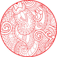 Beautiful flower art and mandala vector design