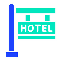 Hotel Sign Vector Icon Design Illustration