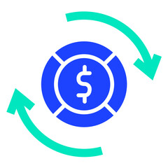 Money flow Vector Icon Design Illustration