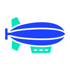 Zeppelin Vector Icon Design Illustration © Graphixs Art
