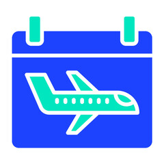 Flight calendar Vector Icon Design Illustration
