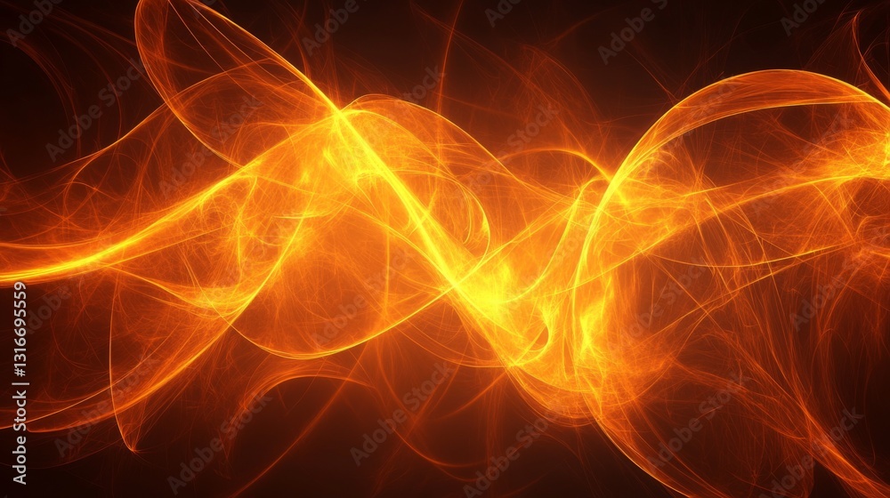 Poster abstract geometric lines forming a dynamic pattern on a dark background, creating a sense of movemen