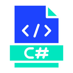 C sharp Vector Icon Design Illustration