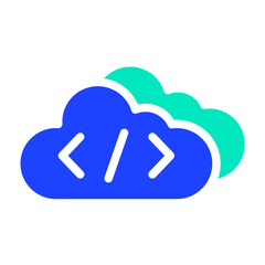 Cloud coding Vector Icon Design Illustration