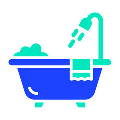 Bathtub Vector Icon Design Illustration
