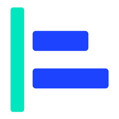 Obraz premium Left alignment Vector Icon Design Illustration