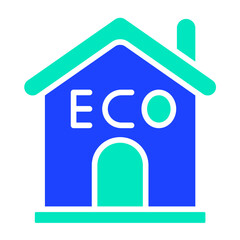 Eco house Vector Icon Design Illustration