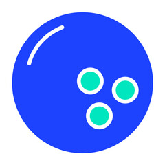 Bowling ball Vector Icon Design Illustration