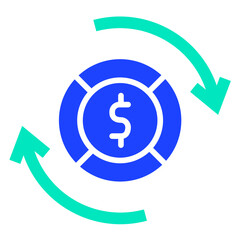 Money flow Vector Icon Design Illustration
