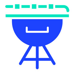 Bbq equipment Vector Icon Design Illustration