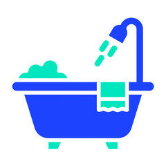 Bathtub Vector Icon Design Illustration