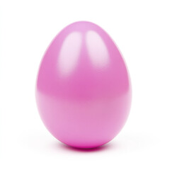 Pink Easter egg on white background