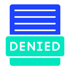 Denied Vector Icon Design Illustration