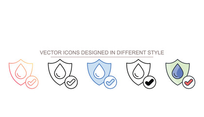 Water Resistance icon design with white background stock illustration