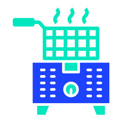Deep Fryer Vector Icon Design Illustration