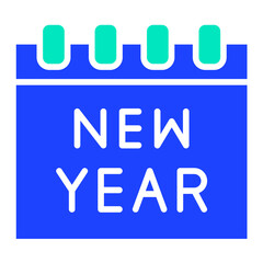 New year Vector Icon Design Illustration