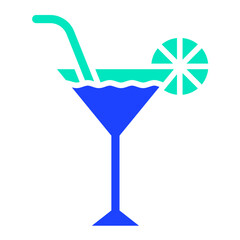 Cocktail Vector Icon Design Illustration