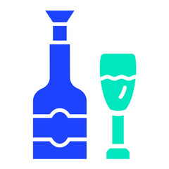 Champange Vector Icon Design Illustration