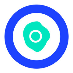 Fried Egg Vector Icon Design Illustration