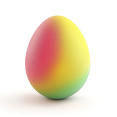 Colorful Easter egg on white background