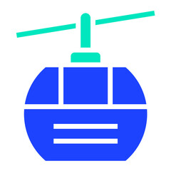 Cable car cabin Vector Icon Design Illustration