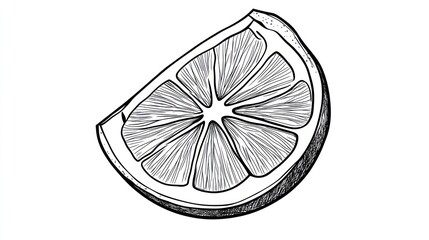 Hand-drawn lime slice