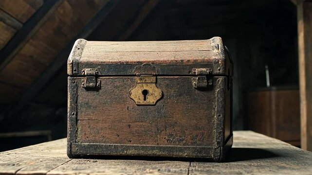 Mysterious Old Wooden Chest, Discovering Hidden Secrets and Timeless Treasures