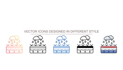 Obraz premium Infiltration icon design with white background stock illustration