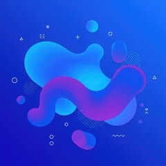 3D illustration blue background and cool background