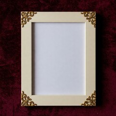 Dark Wood Frame with Gold Embellishments