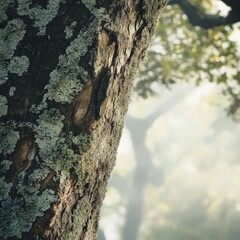 Obraz premium Detailed close-up of a tree trunk