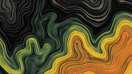 Layered lines in varying colors and opacities, overlapping each other to create a visually rich and textured graphic design.