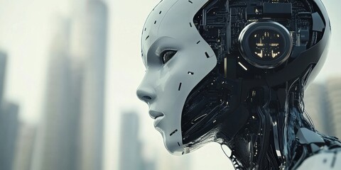 Fototapeta premium A digital revolution of robotic ingenuity