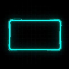 Digital Interface Window with Glow